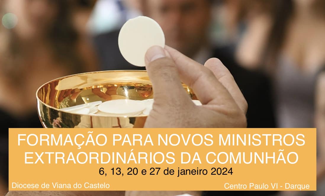 Cartaz formação novos ministros extraordinários da comunhão